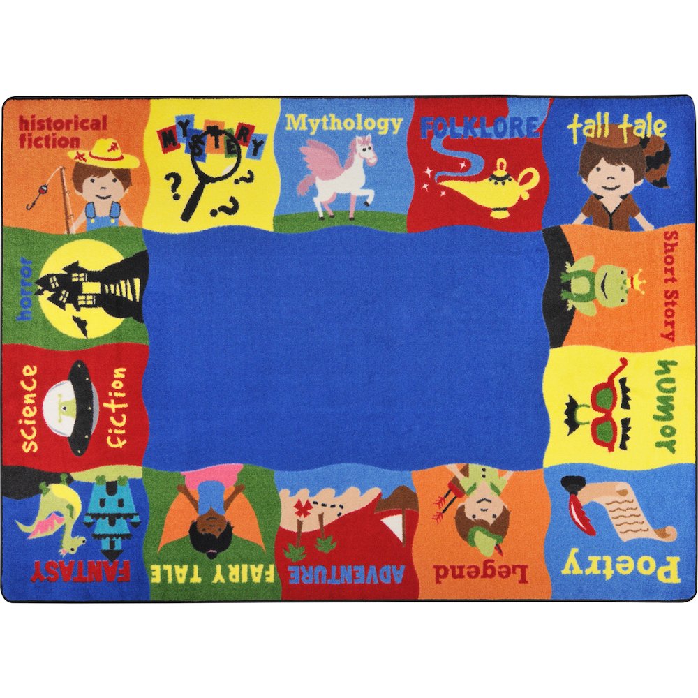 Kid Essentials Read Me A Story 10'9" x 13'2" Area Rug in Color Multi