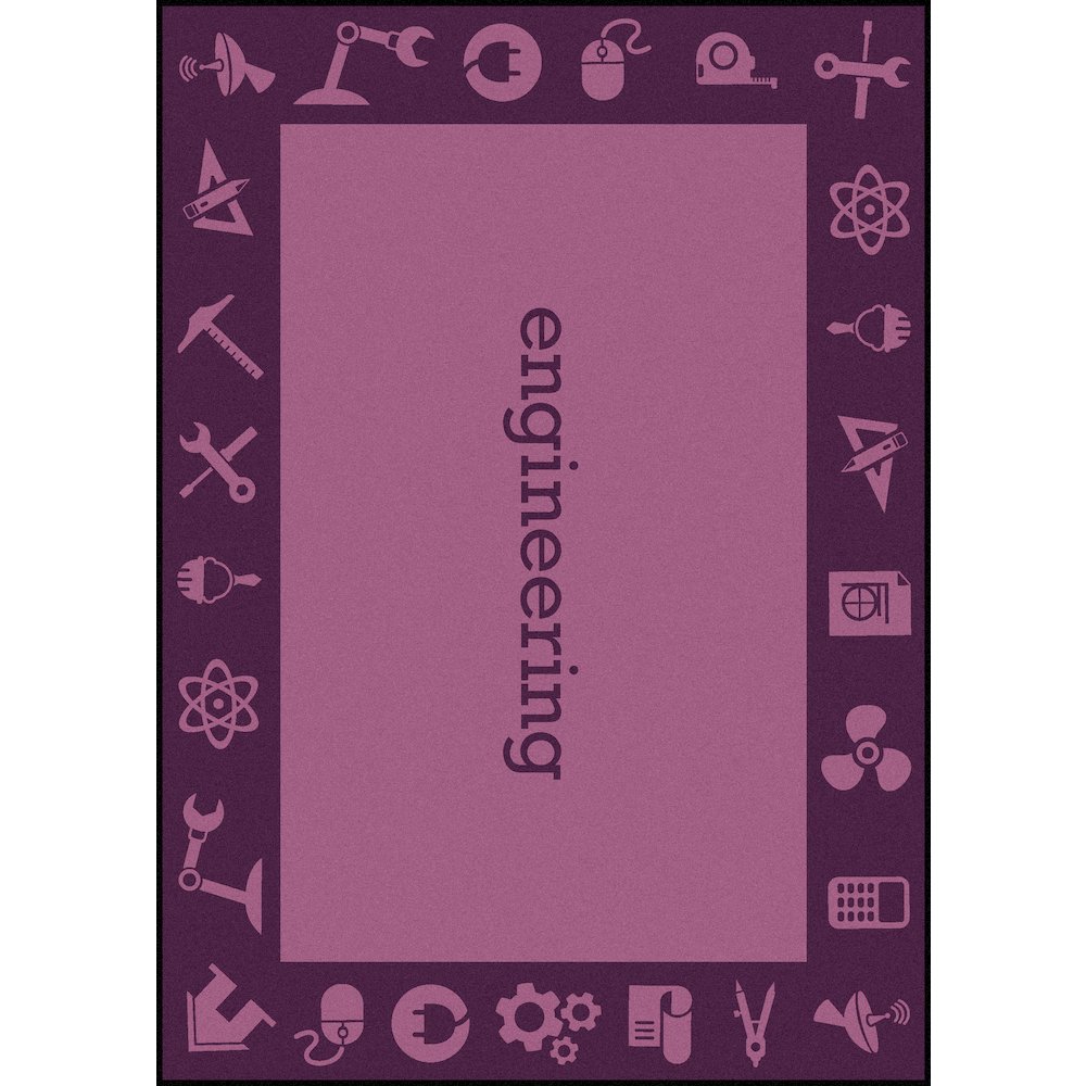 Kid Essentials STEAM 7'8" x 10'9" Area Rug in Color Engineering