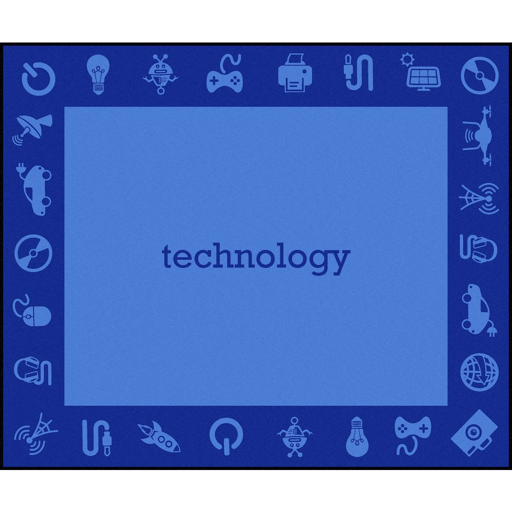 Kid Essentials STEAM 10'9" x 13'2" Area Rug in Color Technology