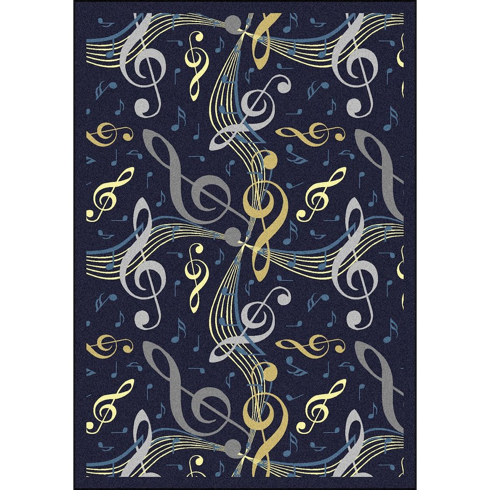 Kid Essentials Virtuoso 3'10" x 5'4" Area Rug in Color Navy