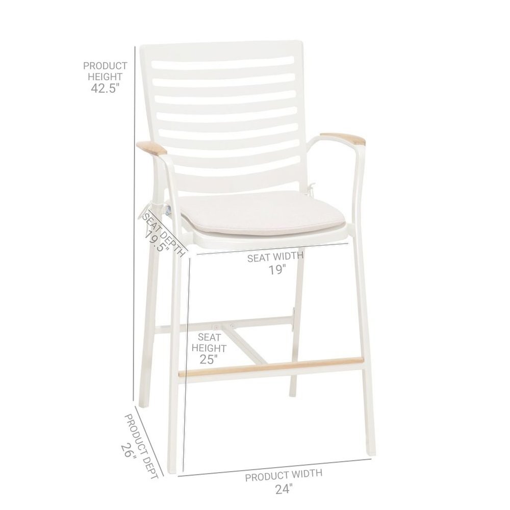 Bar Stool – Outdoor Bar Stools with Teak Accents and Bar Height Chairs