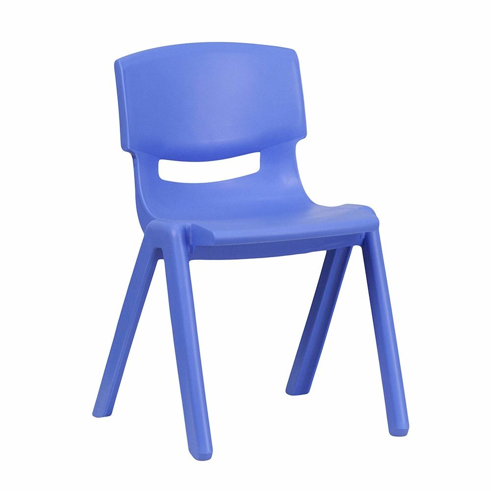 Blue Plastic Stackable School Chair with 13.25'' Seat Height pack of 5