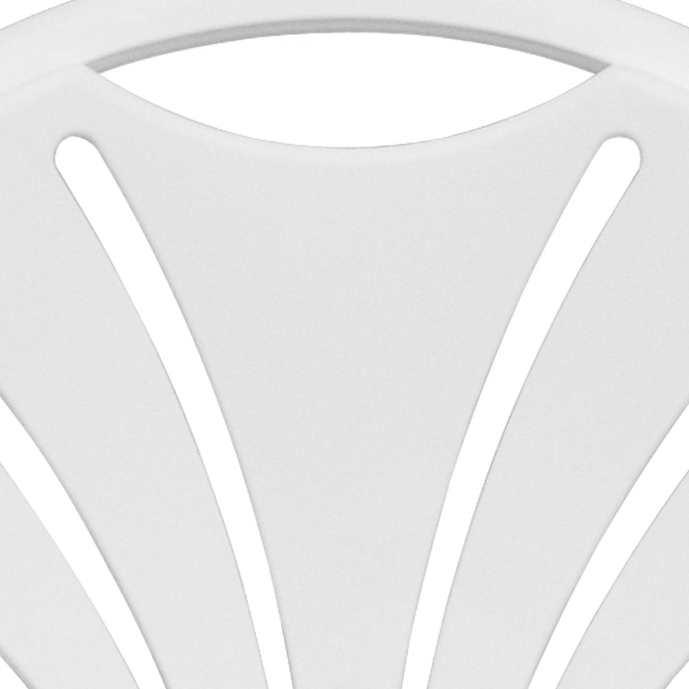 650 lb. Capacity White Plastic Fan Back Folding Chair