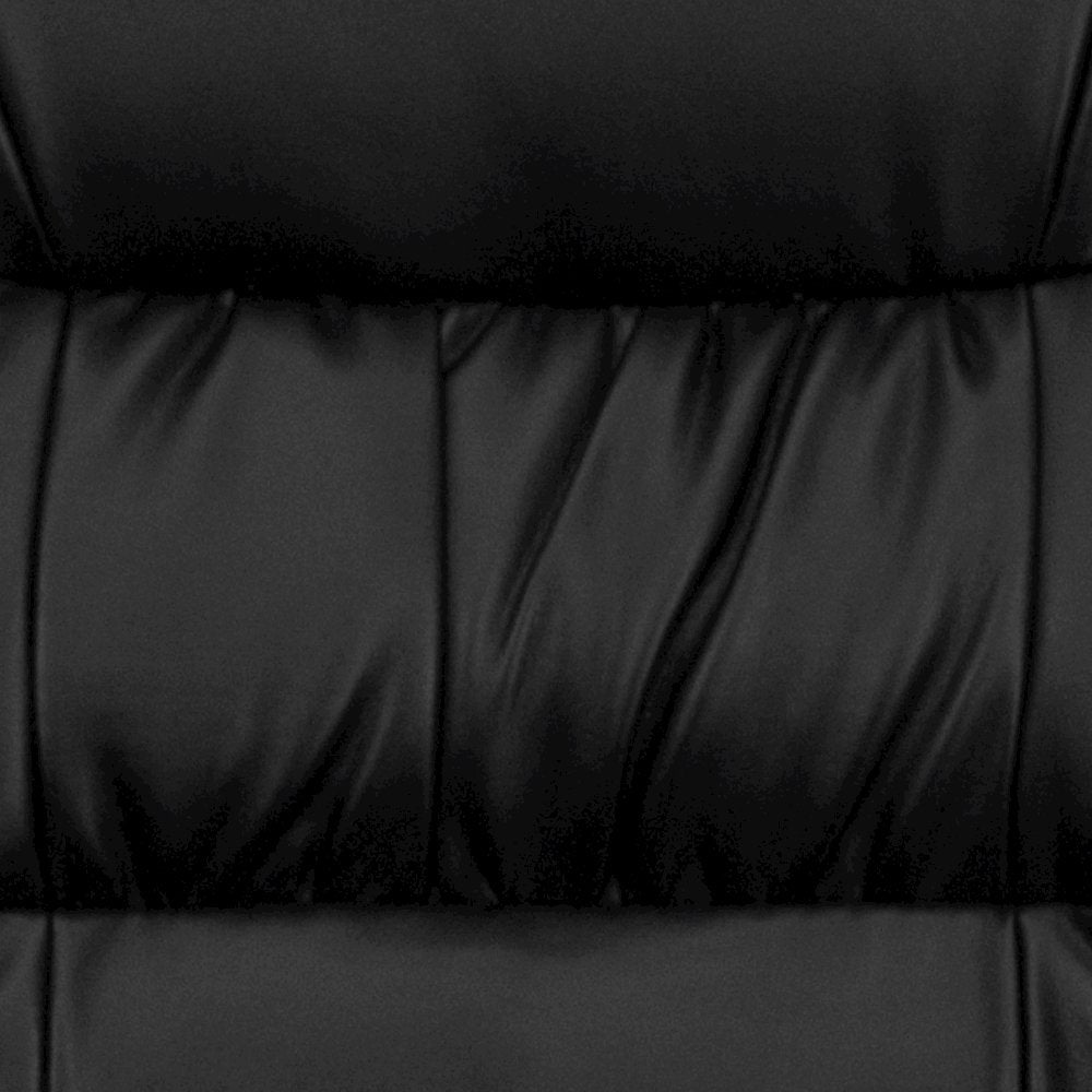 Black Executive Side Reception Chair with Titanium Gray Powder Coated Frame