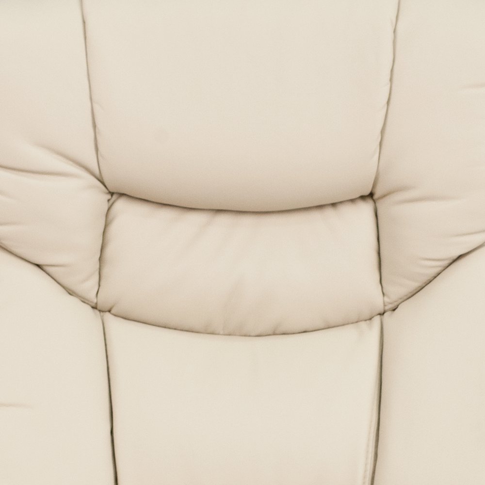 Recliner Chair with Ottoman | Beige Swivel Recliner Chair with Ottoman Footrest