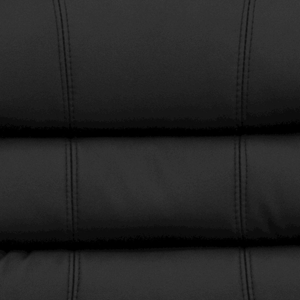 Mid-Back Black LeatherSoft Swivel Task Office Chair with Arms
