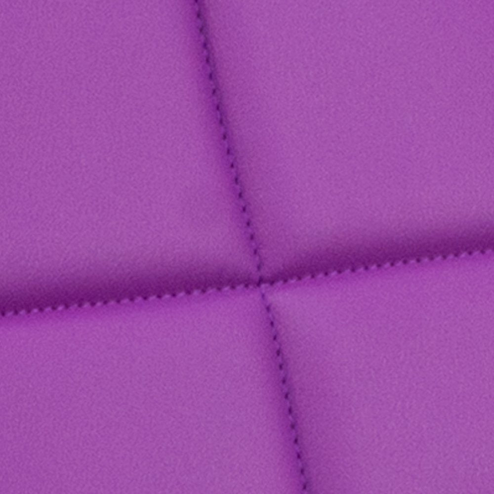 Mid-Back Purple Quilted Vinyl Swivel Task Office Chair with Arms