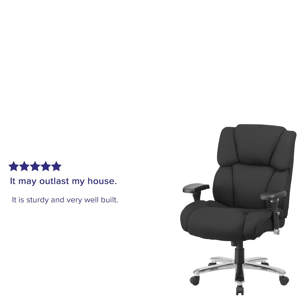 Executive Ergonomic Office Chair with Lumbar Knob and Tufted Headrest