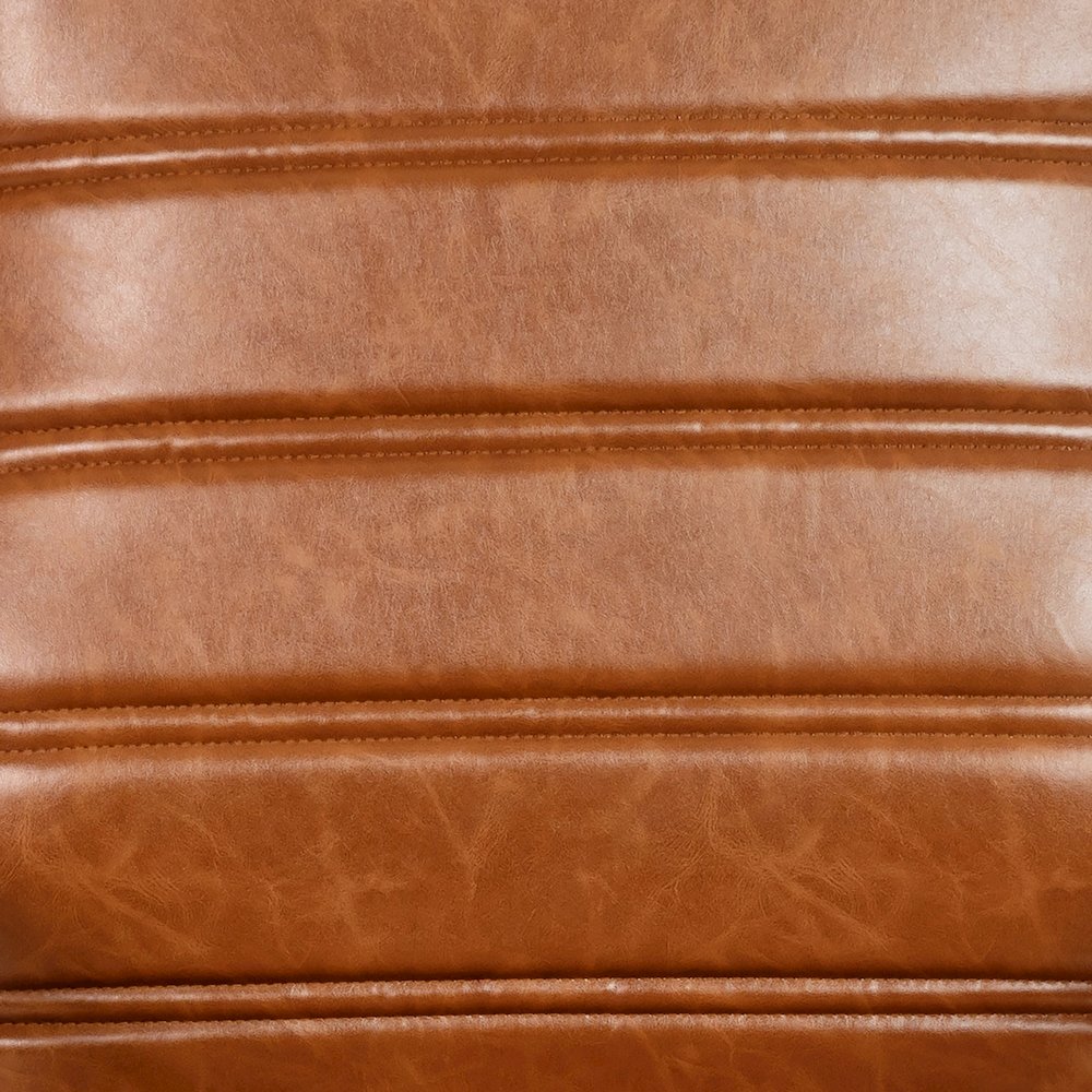 High Back Brown Executive Swivel Office Chair with Black Frame and Arms