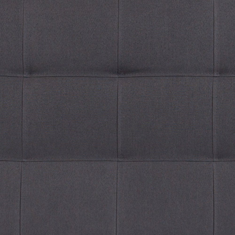 Tufted Upholstered King Size Headboard in Dark Gray Fabric