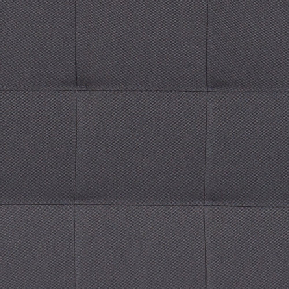 Tufted Upholstered Twin Size Headboard in Dark Gray Fabric