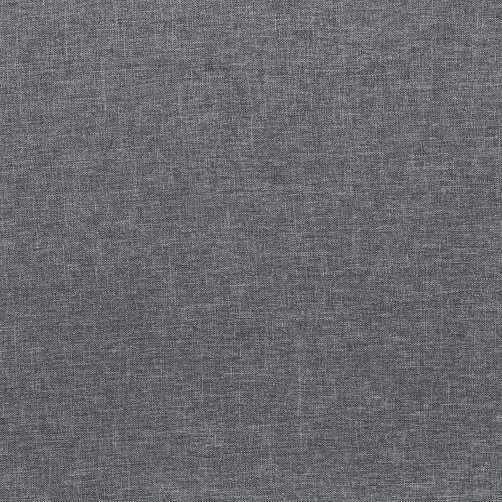Armchair with Tufted Faux Linen Upholstery, Solid Wood Legs in Dark Gray