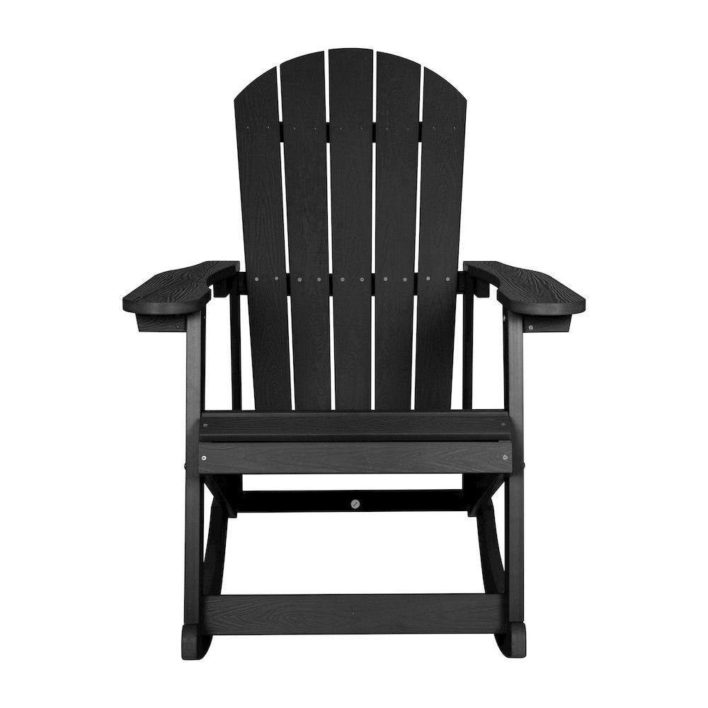 Adirondack Rocking Chair in Black - Set of 2