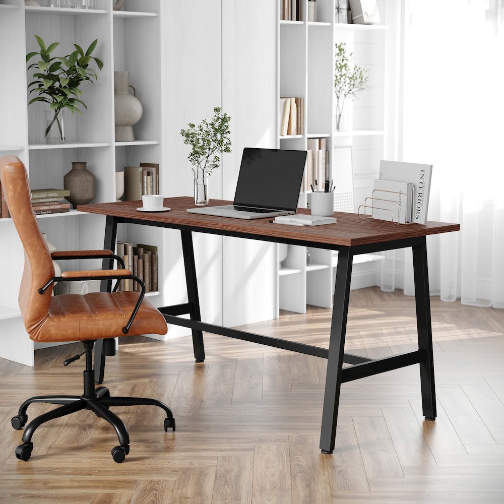 Contemporary 60x24 Commercial Grade Conference Table, Walnut