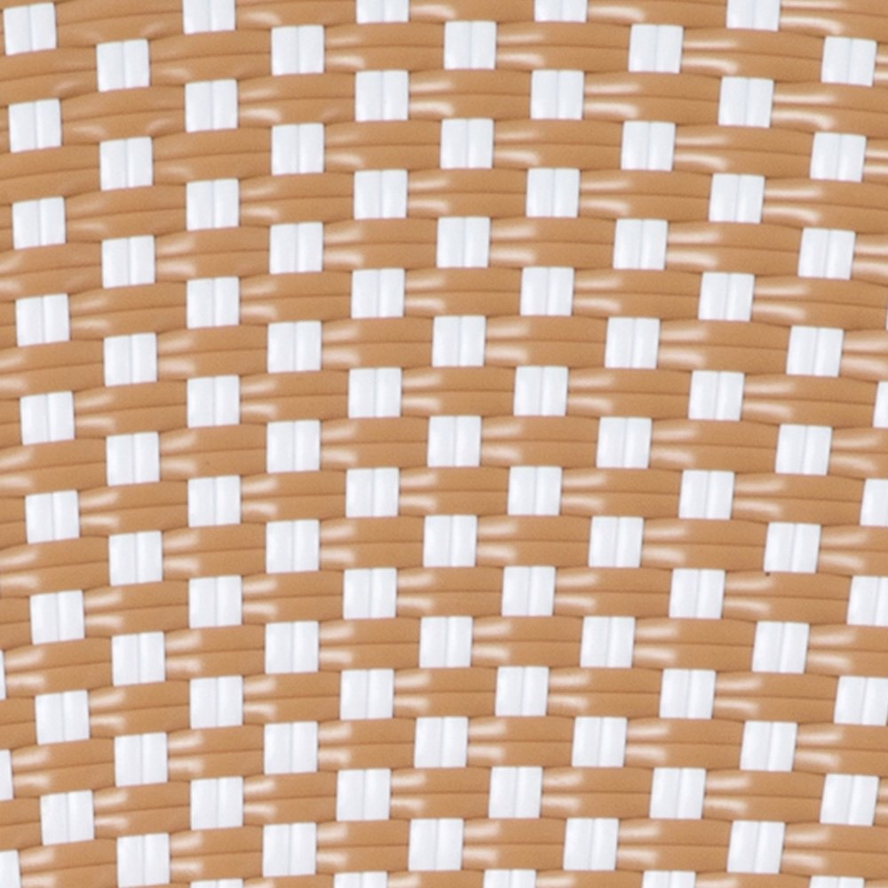 Classic Bistro Table, Natural & White Rattan/Light Natural Frame