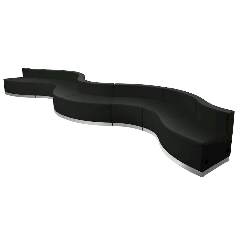 Alon Black LeatherSoft Reception Configuration, 8 Pieces