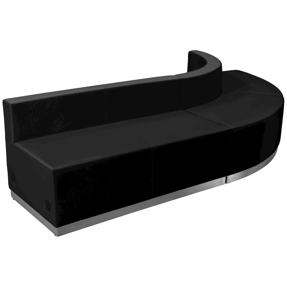 Alon Black LeatherSoft Reception Configuration, 3 Pieces