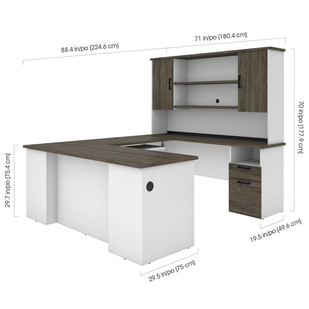 U or L-Shaped Executive Desk with Hutch