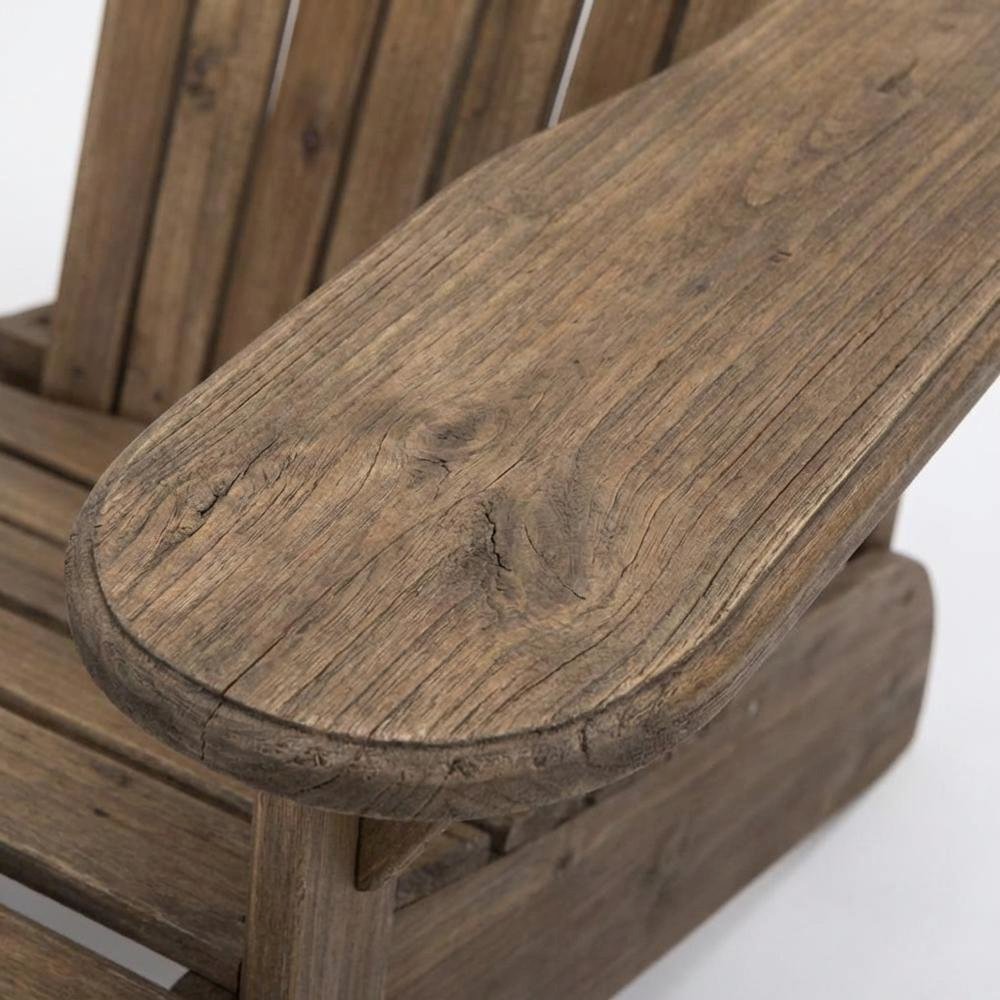 Rustic Brown Acacia Adirondack Chair With Galvanized Steel Hardware