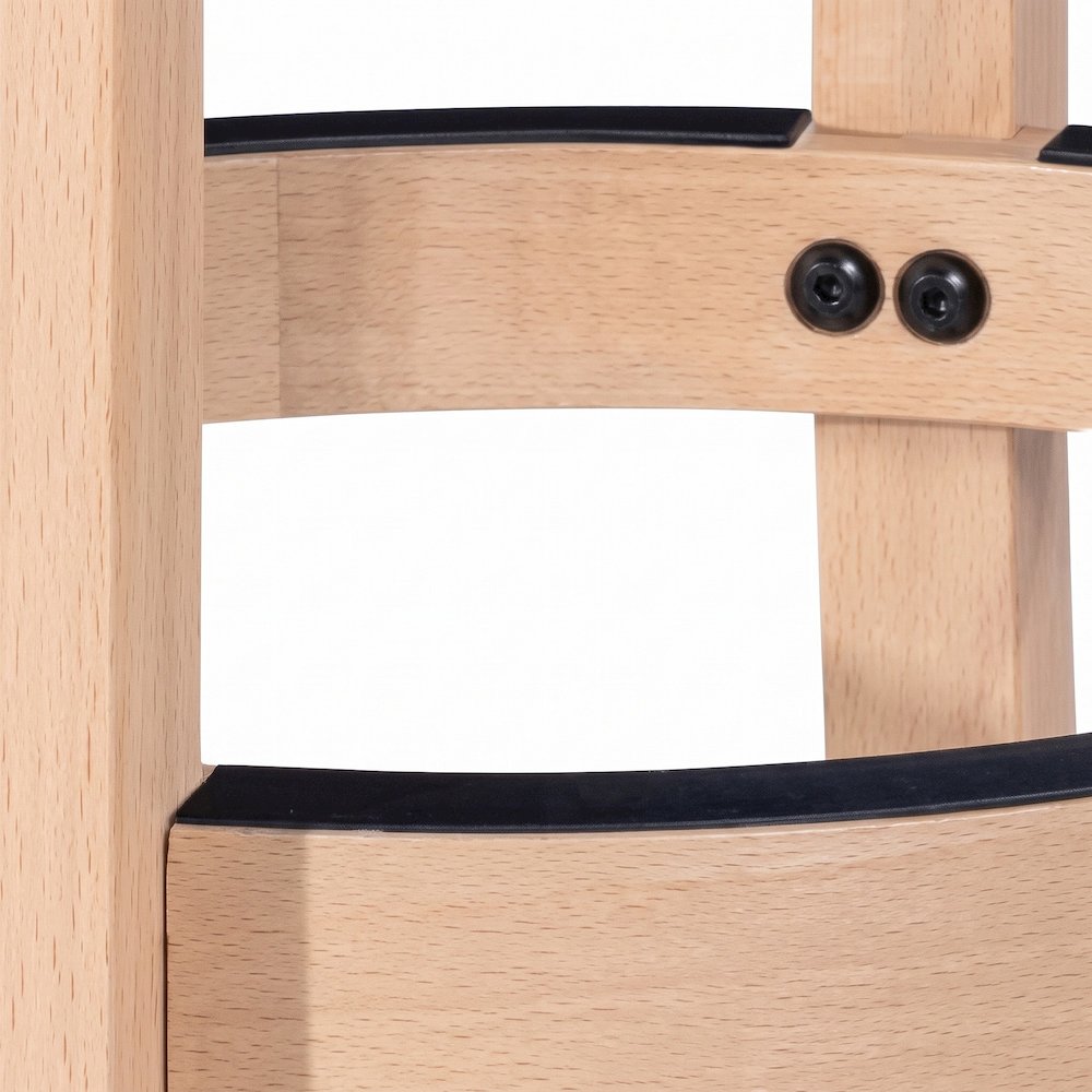 FurniFact Swivel Counter Stool with Rubberwood and Sedge Seat, Blonde Oak
