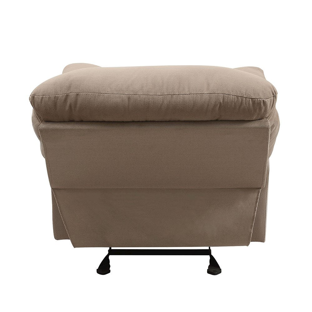 Arcadia Motion Recliner, Light Brown Microfiber