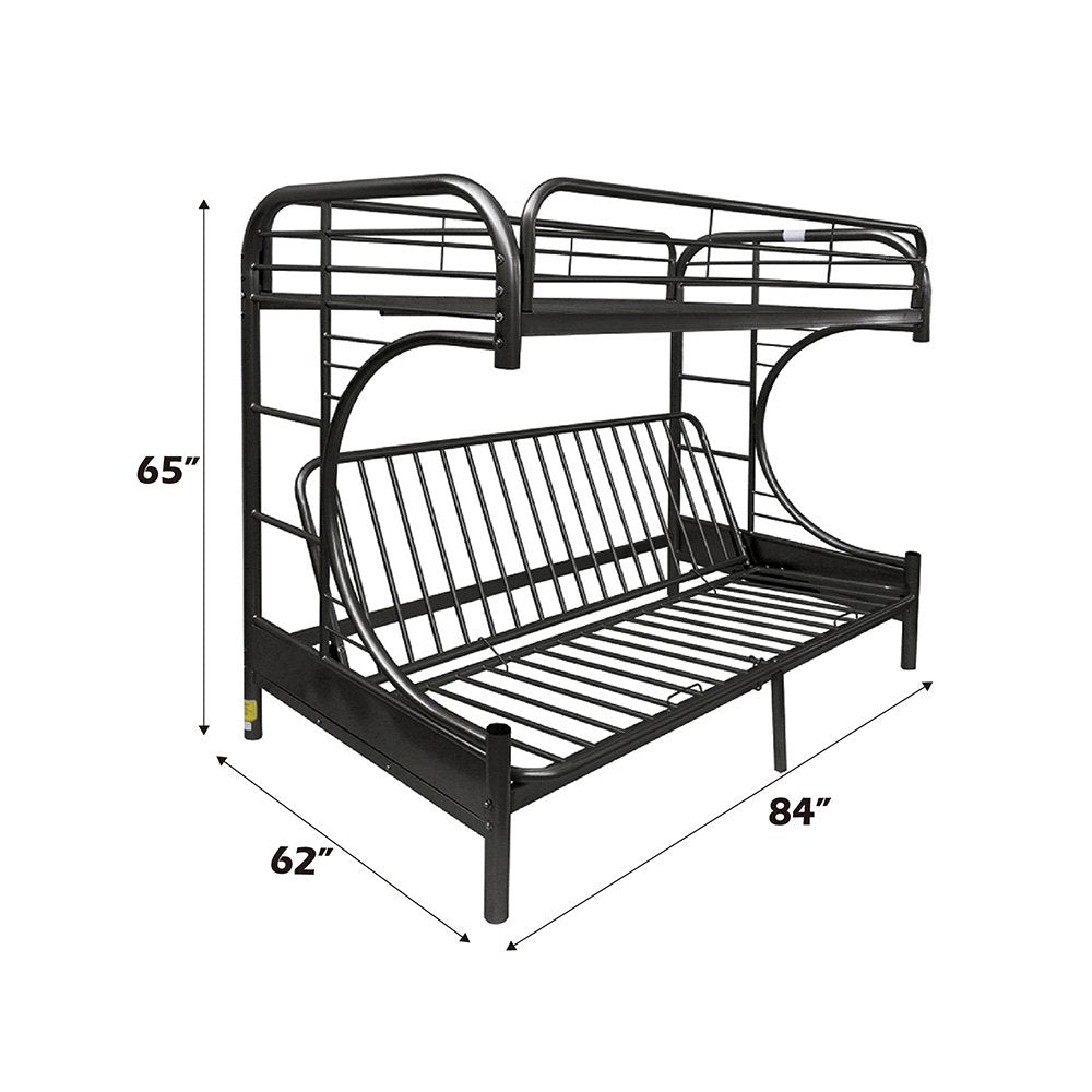Eclipse Futon Bunk Bed (T XL/Q), Black