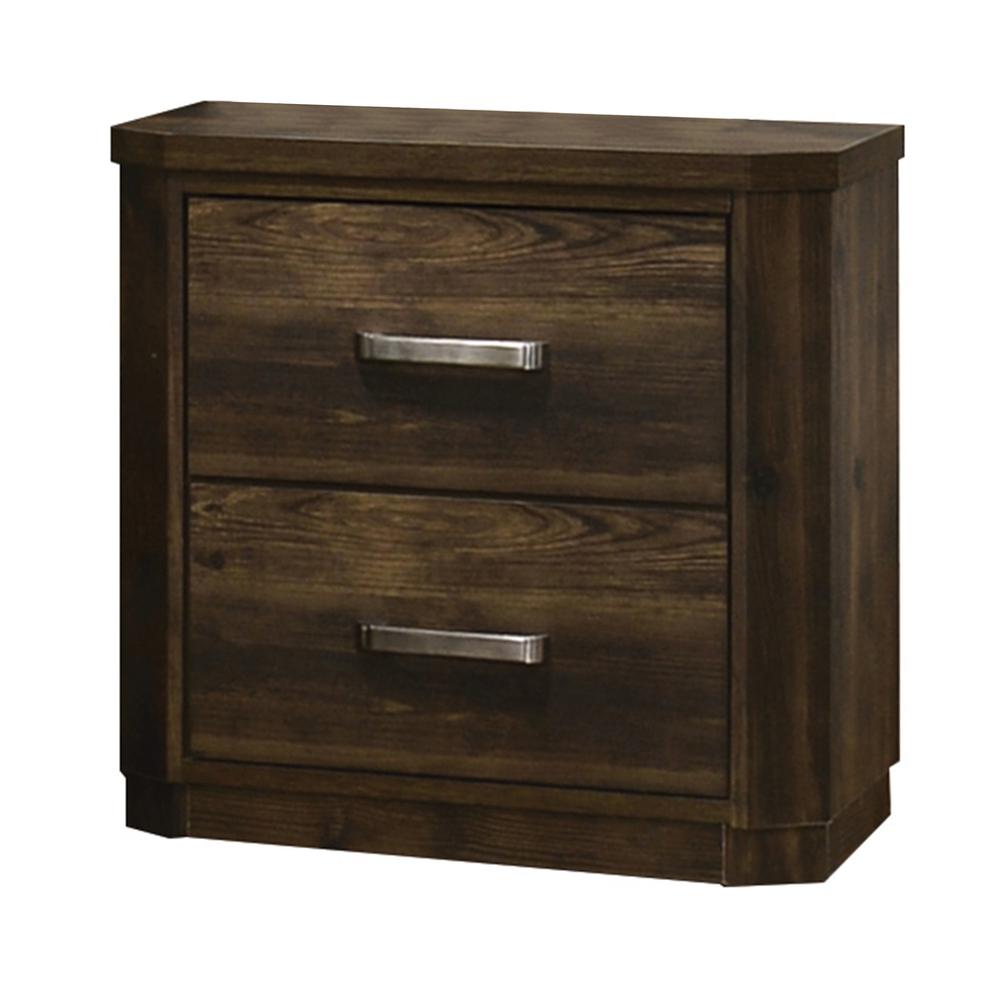 Elettra Nightstand, Rustic Walnut