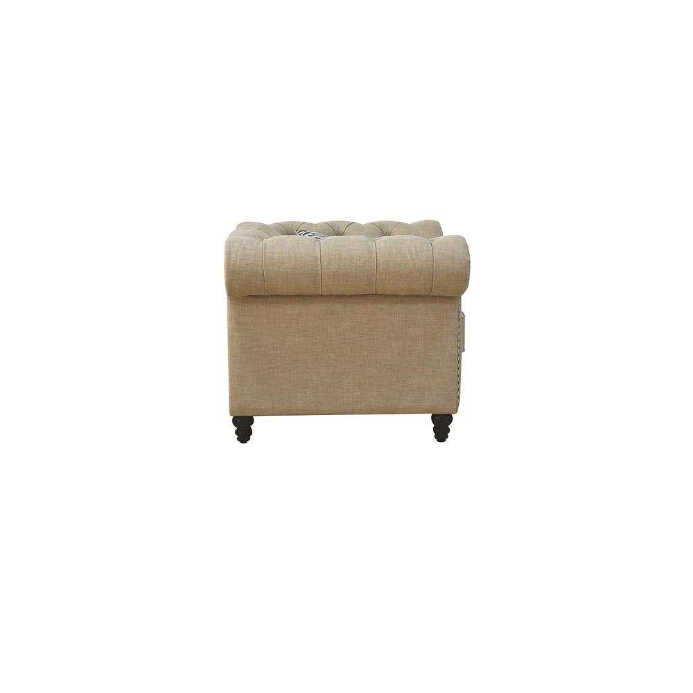 Aurelia Chair w/Pillow, Beige Linen