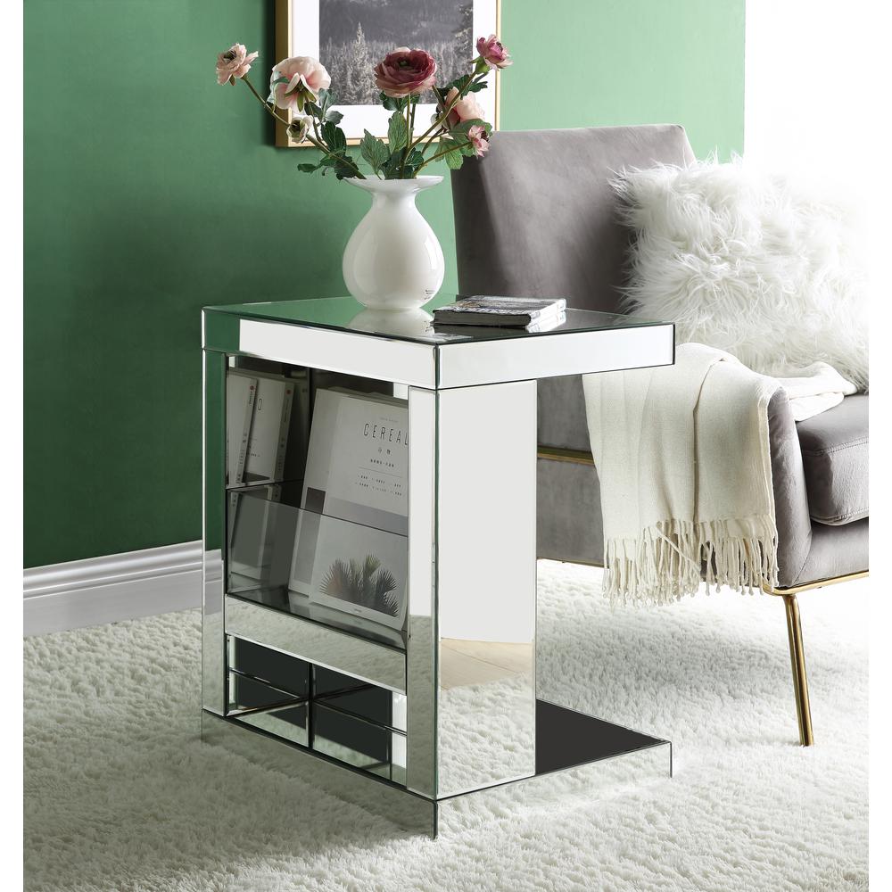 Dominic Accent Table, Mirrored