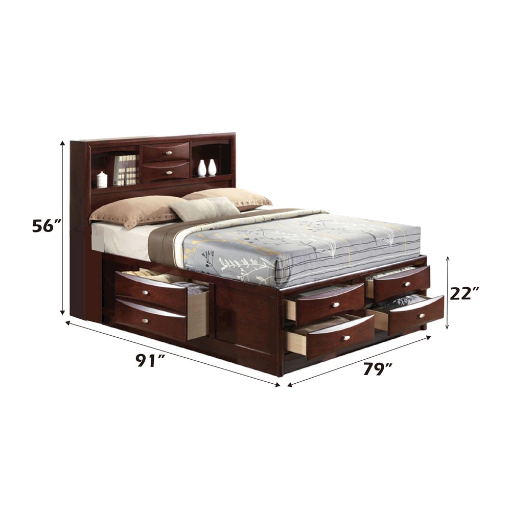 Ireland Eastern King Bed w/Storage, Espresso