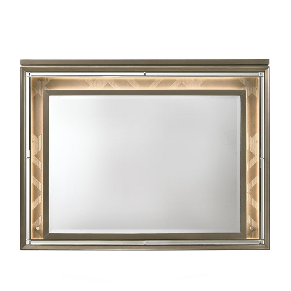 Skylar Mirror w/LED, LED & Dark Champagne