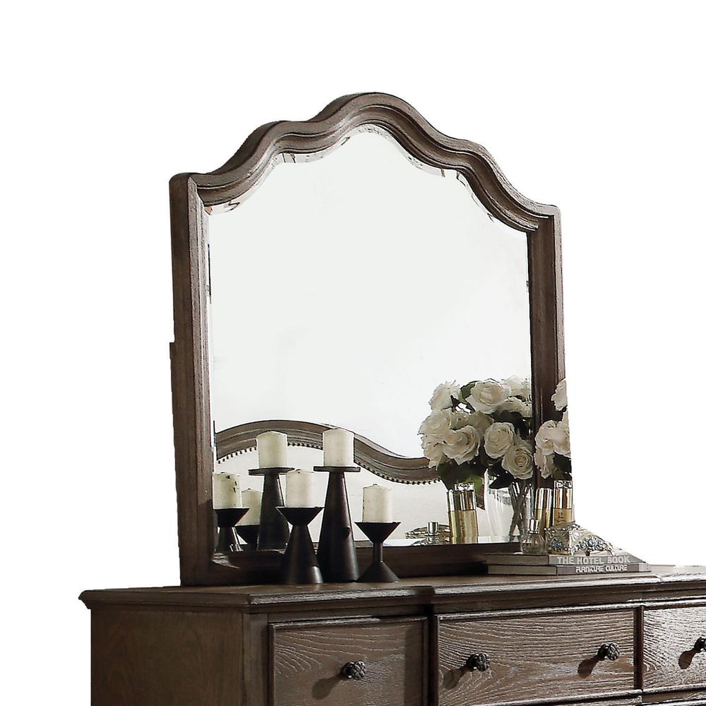 Baudouin Mirror, Weathered Oak