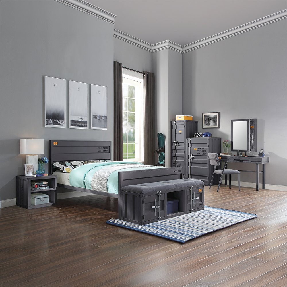 Cargo Vanity Desk, Gunmetal