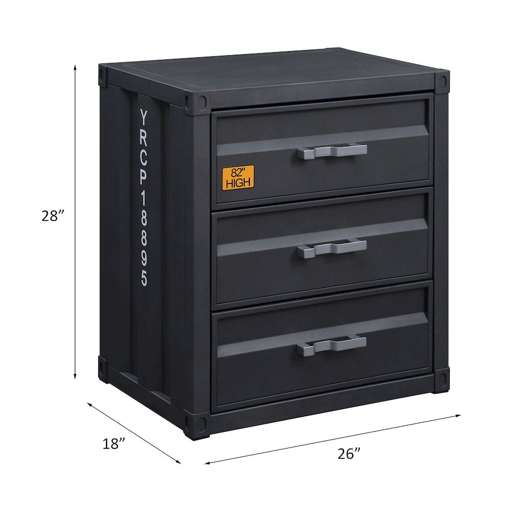 Cargo Chest w/3 Drawers, Gunmetal