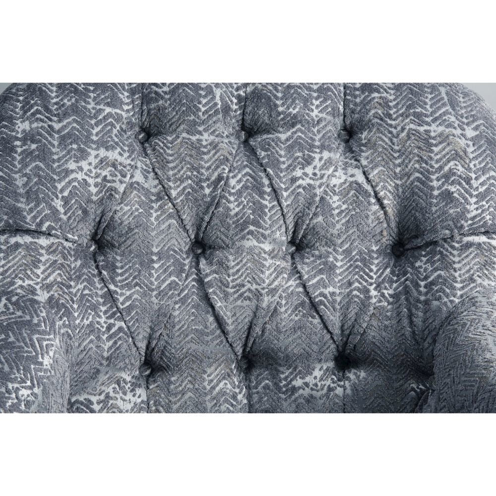 Gaura Chair w/Pillow, Pattern Gray Velvet