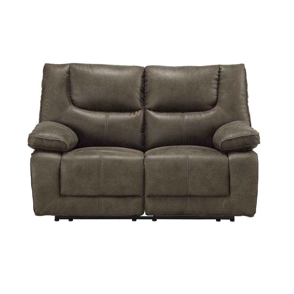 Harumi Power Motion Loveseat w/USB Port, Gray Fabric