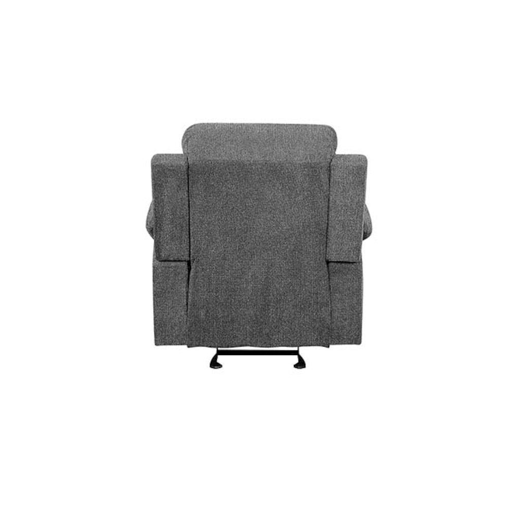 Kalen Motion Glider Recliner, Gray Chenille