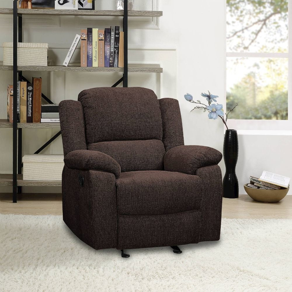 Madden Motion Glider Recliner, Brown Chenille