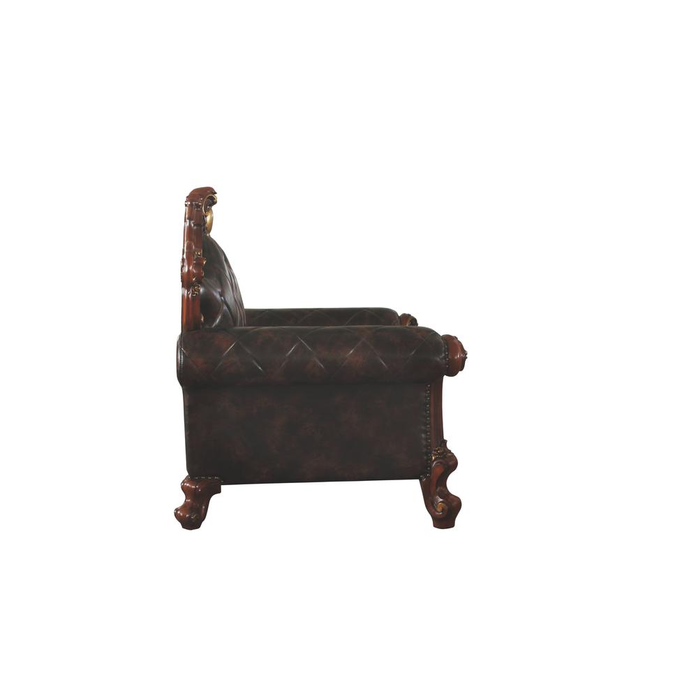 Picardy Chair w/Pillow, Leatherette & Honey Oak