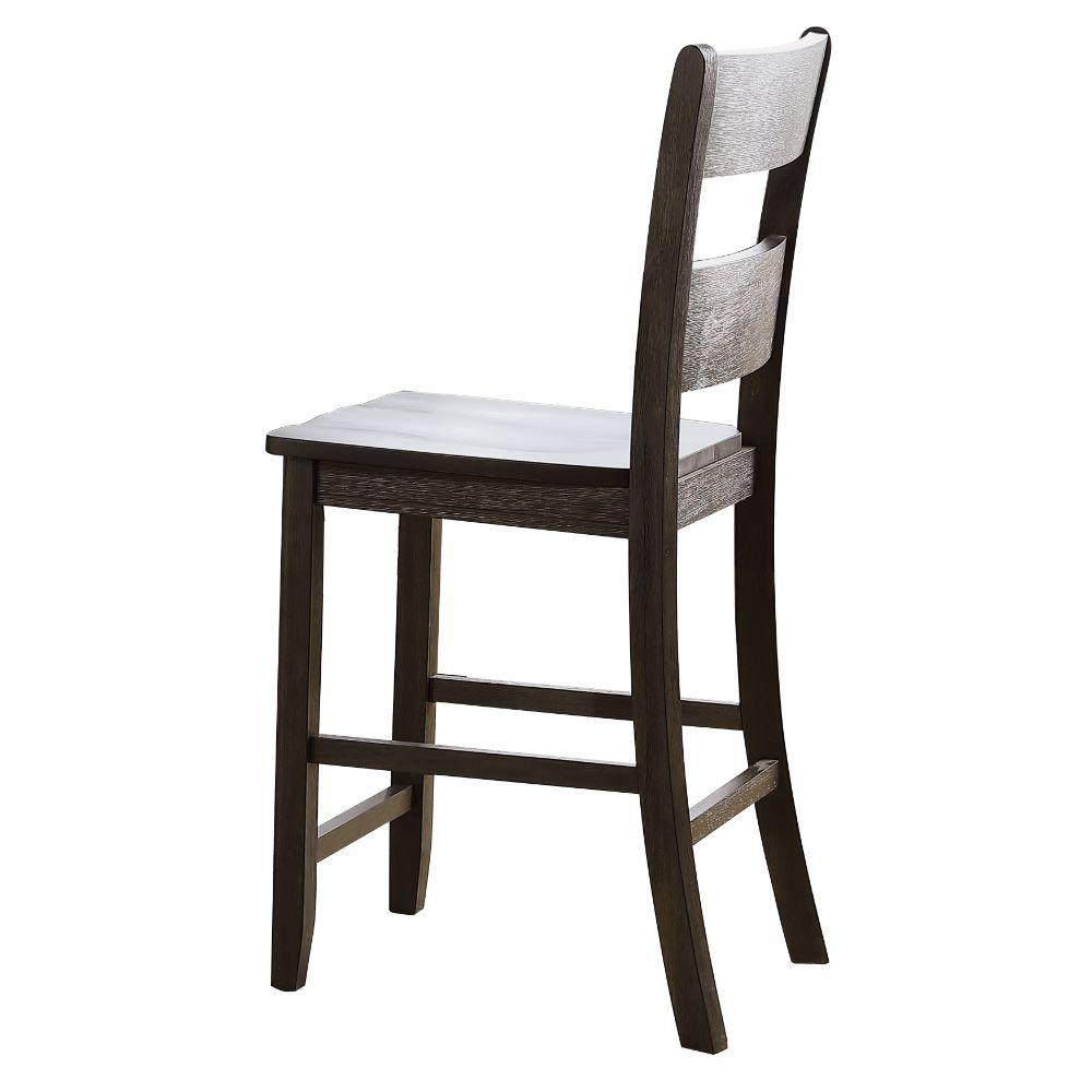 Haddie Counter Height Chair (Set-2), Distressed Walnut