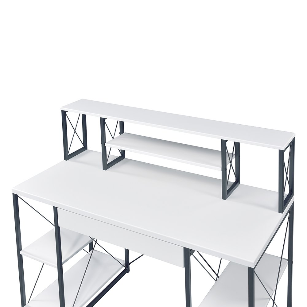 Amiel Writing Desk, White & Black