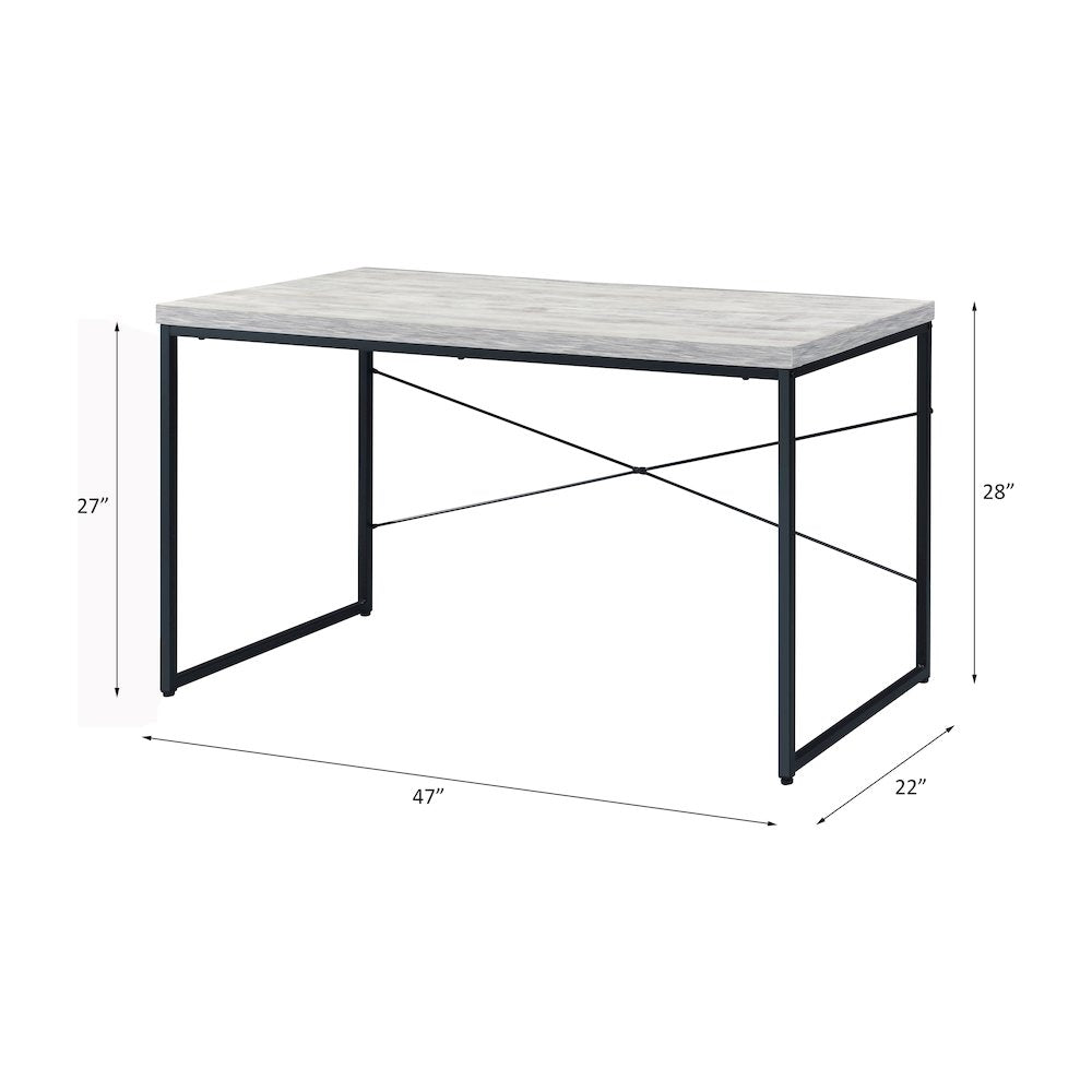 Bob Writing Desk, Antique White & Black
