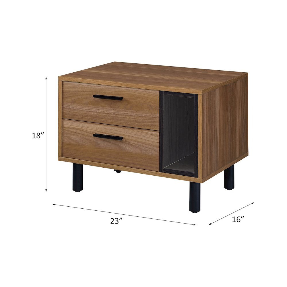 Trolgar Accent Table, Brown Oak & Black