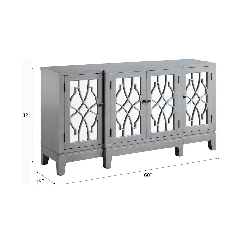 Magdi Console Cabinet, Antique Gray