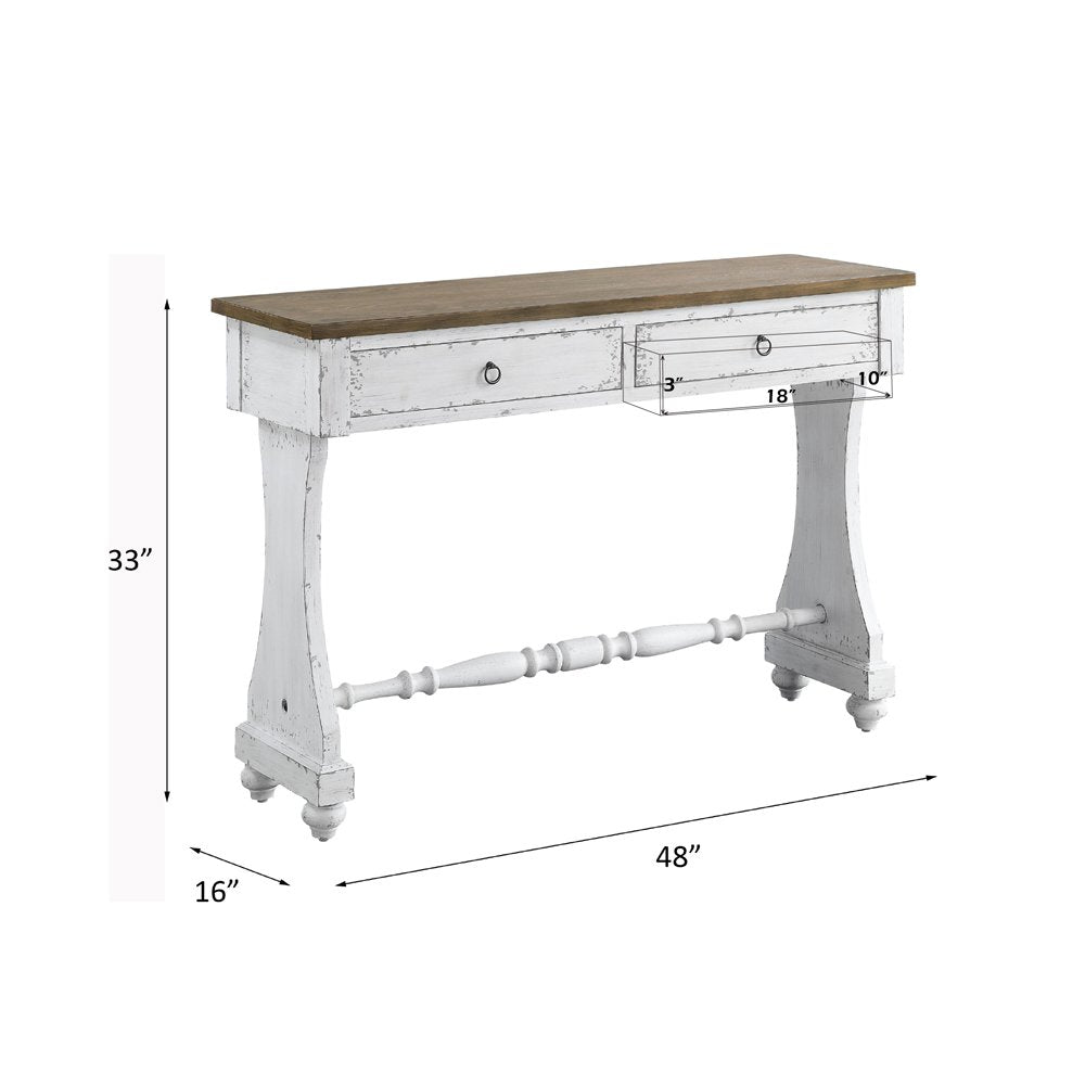 Carminda Console Table, Antique White