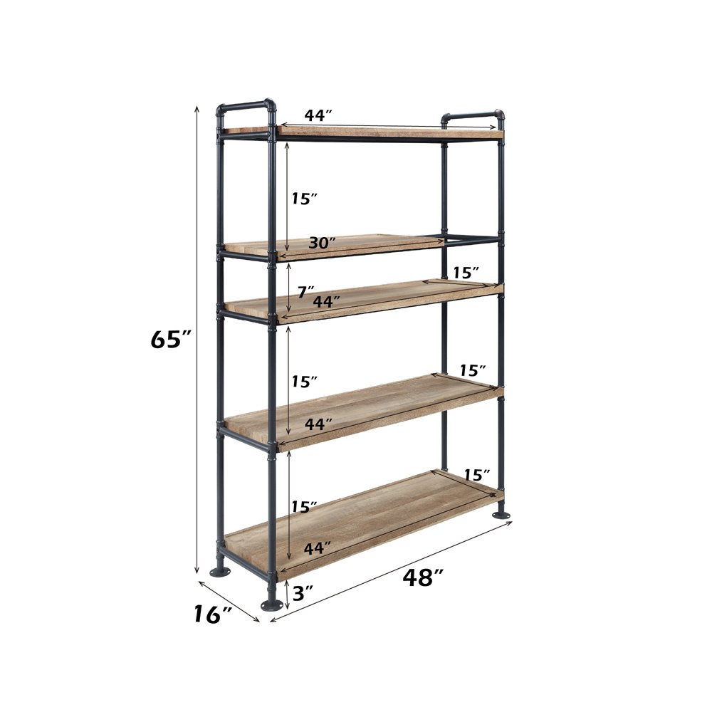 Brantley BookShelf, Oak & Sandy Black