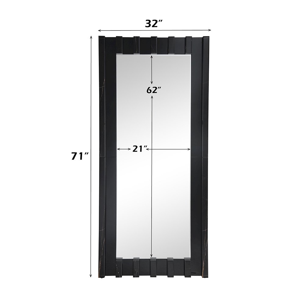Dara Floor Mirror, Black
