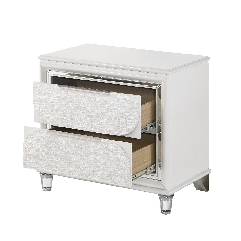 Tarian Nightstand, Pearl White