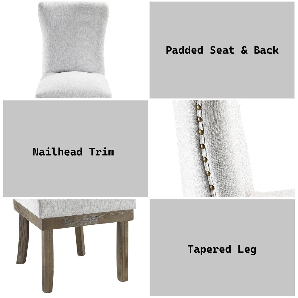 Landon Side Chair (Set-2), Gray Linen