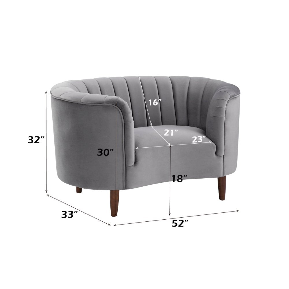 Millephri Chair, Gray Velvet